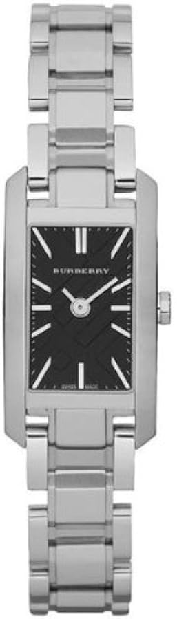 Burberry Heritage Black Dial Silver Steel Strap Watch For Women - BU9601
