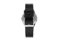 Calvin Klein Minimal Silver Dial Black Leather Strap Watch for Men - K3M221CY