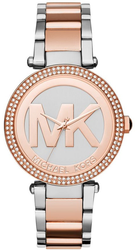 Michael Kors Parker Gold Dial Two Tone Steel Strap Watch for Women - MK6314