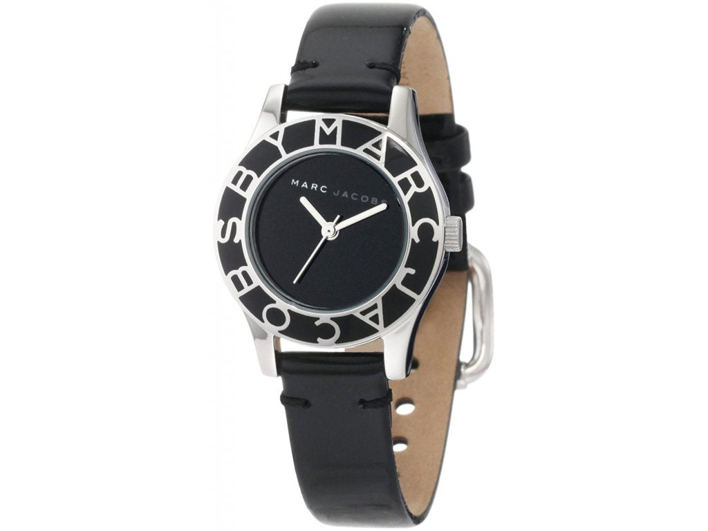 Marc Jacobs Blade Black Dial Black Leather Strap Watch for Women - MBM1082