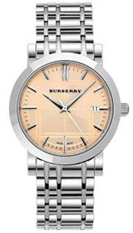Burberry Heritage Collection Rose Gold Dial Silver Steel Strap Watch for Men - BU1352