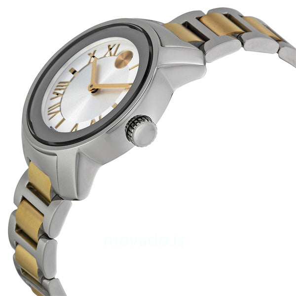 Movado Bold Silver Dial Two Tone Steel Strap Watch for Women - 3600245