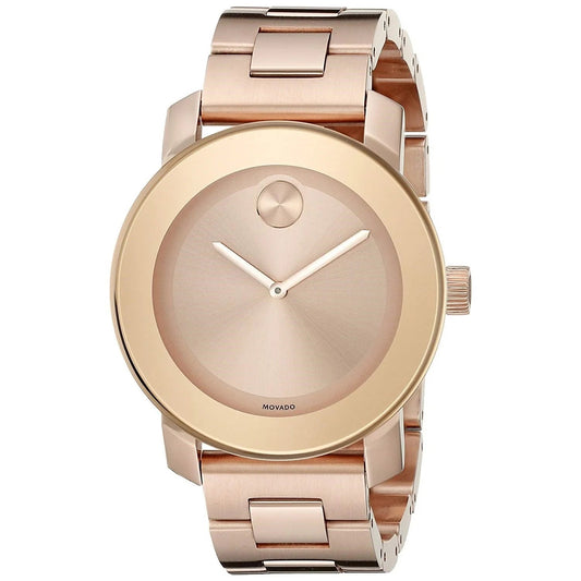 Movado Bold Rose Gold Dial Rose Gold Steel Strap Watch for Women - 3600342