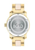 Movado Bold Beige Dial Two Tone Steel Strap Watch For Women - 3600640