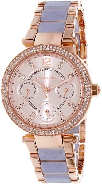 Michael Kors Parker Gold Dial Two Tone Steel Strap Watch for Women - MK6327