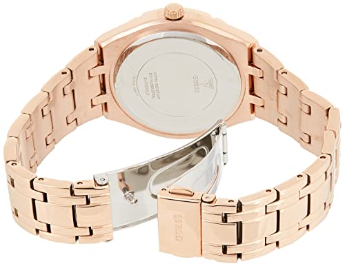 Guess Cosmo Diamonds Silver Dial Rose Gold Steel Strap Watch for Women - GW0033L3