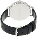 Calvin Klein Minimal Black Dial Black Leather Strap Watch for Women - K3M231C4