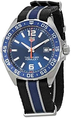 Tag Heuer Formula 1 Chronograph Blue Dial Two Tone NATO Strap Watch for Men - CAZ1014.FC8197