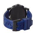 Burberry The City Sport Chronograph Black Dial Blue Rubber Strap Watch For Men - BU9807