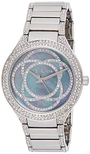 Michael Kors Kerry Mother of Pearl Dial Silver Steel Strap Watch for Women - MK3480