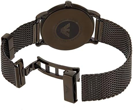 Emporio Armani Luigi White Dial Black Mesh Bracelet Watch For Men - AR11046