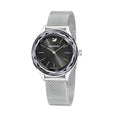 Swarovski Octea Nova Black Dial Silver Mesh Bracelet Watch for Women - 5430420