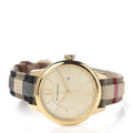 Burberry Classic Gold Dial Leather Strap Watch for Women - BU10104