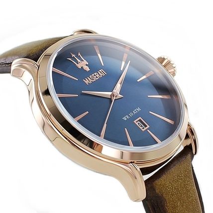 Maserati Epoca Blue Dial Brown Leather Strap Watch For Men - R8851118001