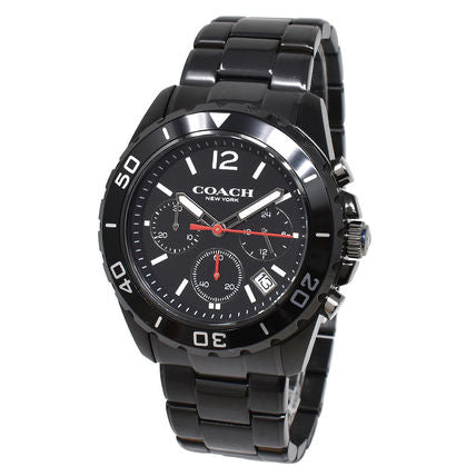 Coach Kent Black Dial Black Stainless Steel Watch for Men - 14602554