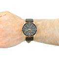 Coach Sullivan Chronograph Black Dial Black Leather Strap Watch for Men - 14602087