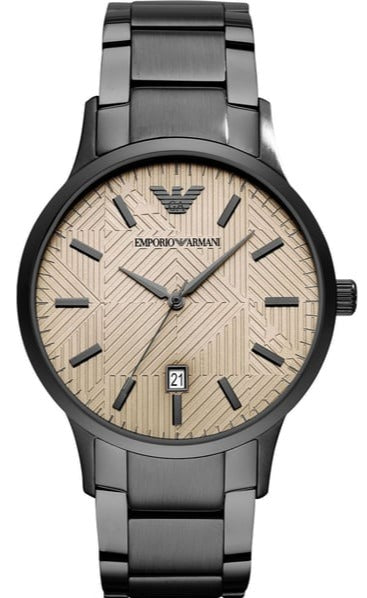 Emporio Armani Renato Quartz Grey Dial Grey Steel Strap Watch For Men - AR11120