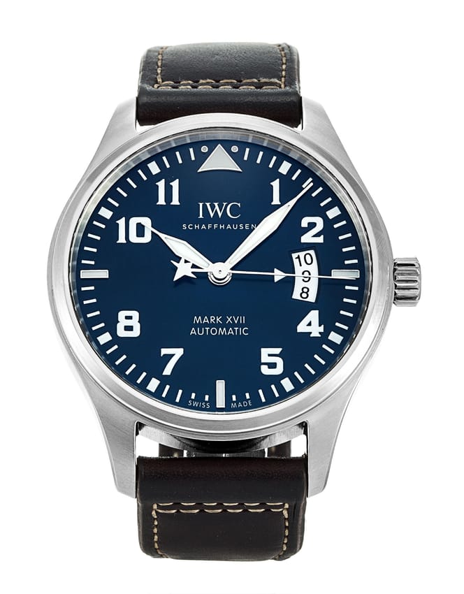 IWC Pilot's Watch Mark XVII Edition Le Petit Prince Blue Dial Brown Leather Strap Watch for Men - IW326506