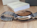 Emporio Armani Aviator Chronograph Beige Dial Silver Steel Strap Watch For Men - AR11239