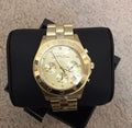 Marc Jacobs Blade Gold Dial Gold Stainless Steel Strap Watch for Women - MBM3101