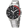 Tissot Seaster 1000 Chronograph Quartz Black Dial Silver Steel Strap Watch For Men - T120.417.11.051.01