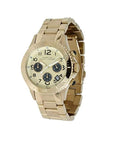 Marc Jacobs Rock Metal Chronograph Gold Dial Gold Steel Strap Watch for Men - MBM3158