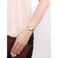 Tissot Flamingo Mother of Pearl Dial Gold Steel Strap Watch For Women - T094.210.33.111.00
