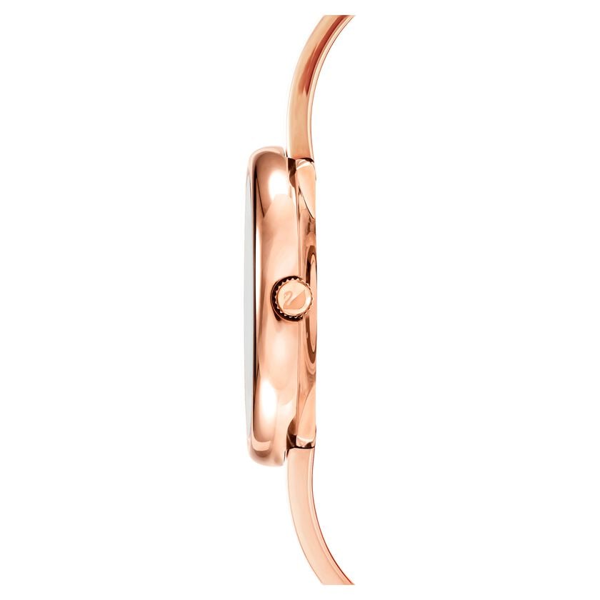 Swarovski Crystalline Pure Black Dial Rose Gold Steel Strap Watch for Women - 5295334