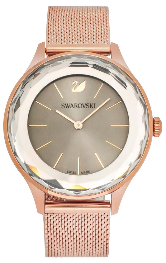 Swarovski Octea Nova Grey Dial Gold Mesh Bracelet Watch for Women - 5451634