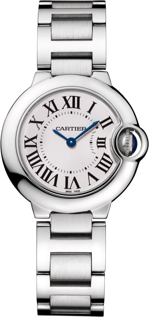 Cartier Ballon Bleu De Cartier White Dial Silver Steel Strap Watch for Women - W69010Z4