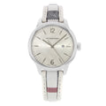 Burberry The Classic Silver Dial White Leather Strap Watch for Women - BU10113