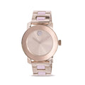Movado Bold Rose Gold Dial Two Tone Steel Strap Watch for Women - 3600639