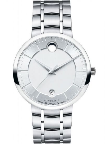Movado 1881 Automatic Silver Dial Silver Steel Strap Watch for Men - 606915