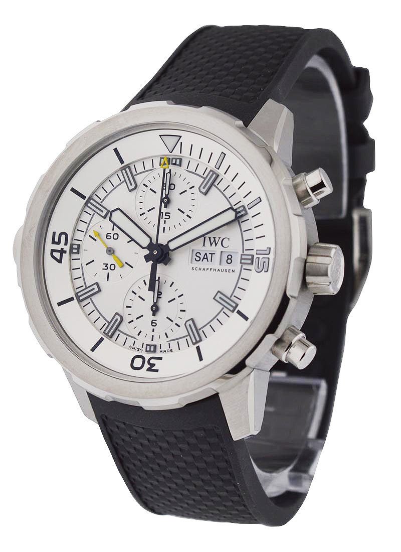 IWC Aquatimer Chronograph White Dial Black Rubber Strap Watch for Men - IW376801