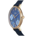 Fossil Jacqueline Blue Dial Blue Leather Strap Watch for Women - ES4673