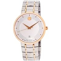 Movado 1881 Automatic Silver Dial Two Tone Steel Strap Watch For Men - 607063