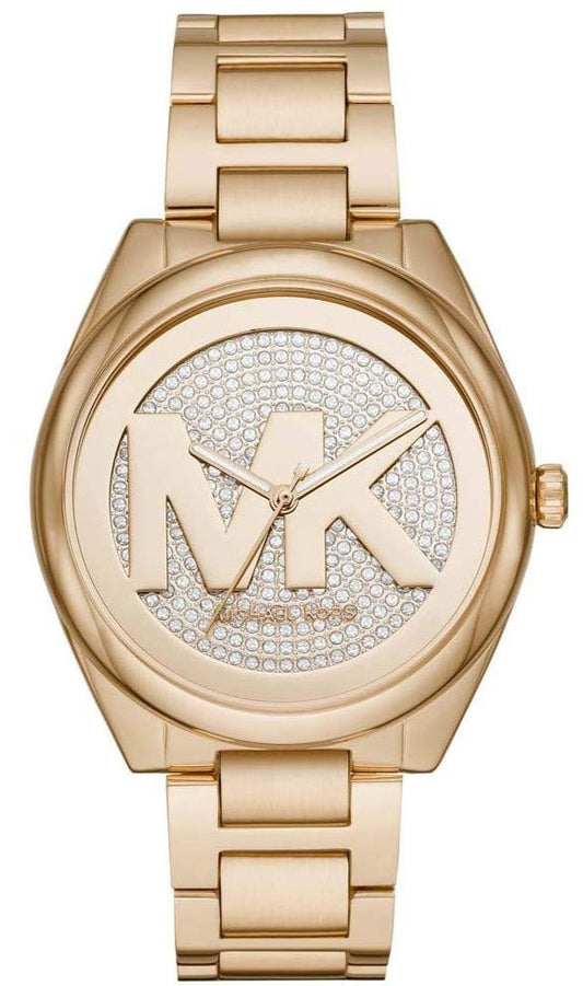 Michael Kors Runway Gold Dial Gold Steel Strap Watch for Women - MK5473