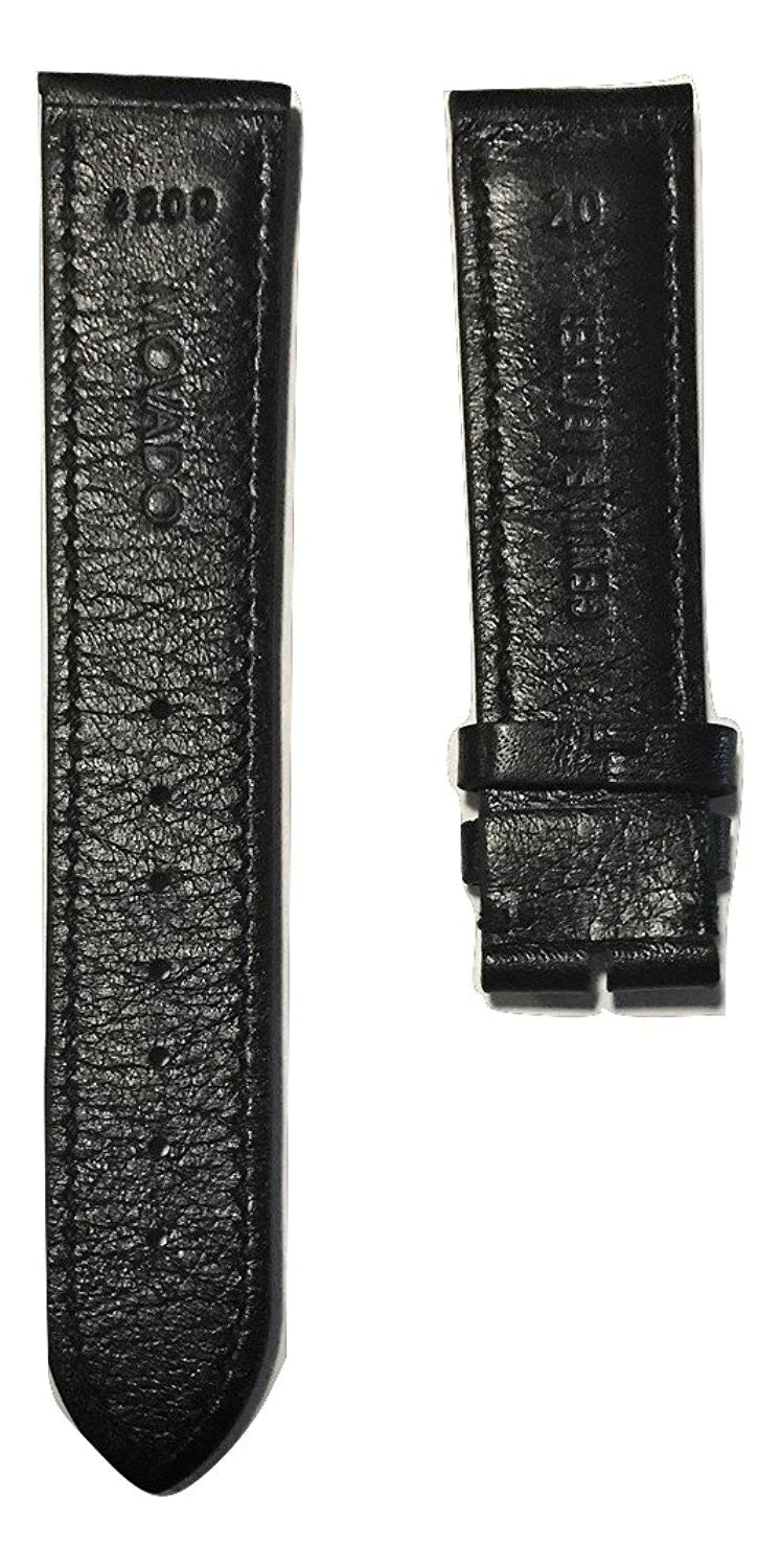 Movado Ultra Slim Black Dial Black Leather Strap Watch For Men - 0607086