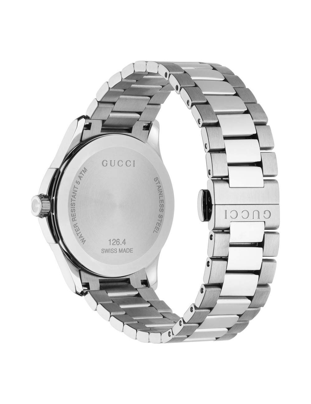 Gucci G Timeless Grey Dial Silver Steel Strap Watch For Men - YA126441