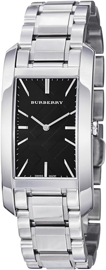 Burberry Heritage Black Dial Silver Steel Strap Watch For Women - BU9401