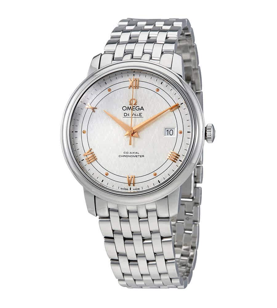 Omega De Ville Prestige Co Axial Silver Dial Silver Steel Strap Watch for Men - 424.10.40.20.02.004