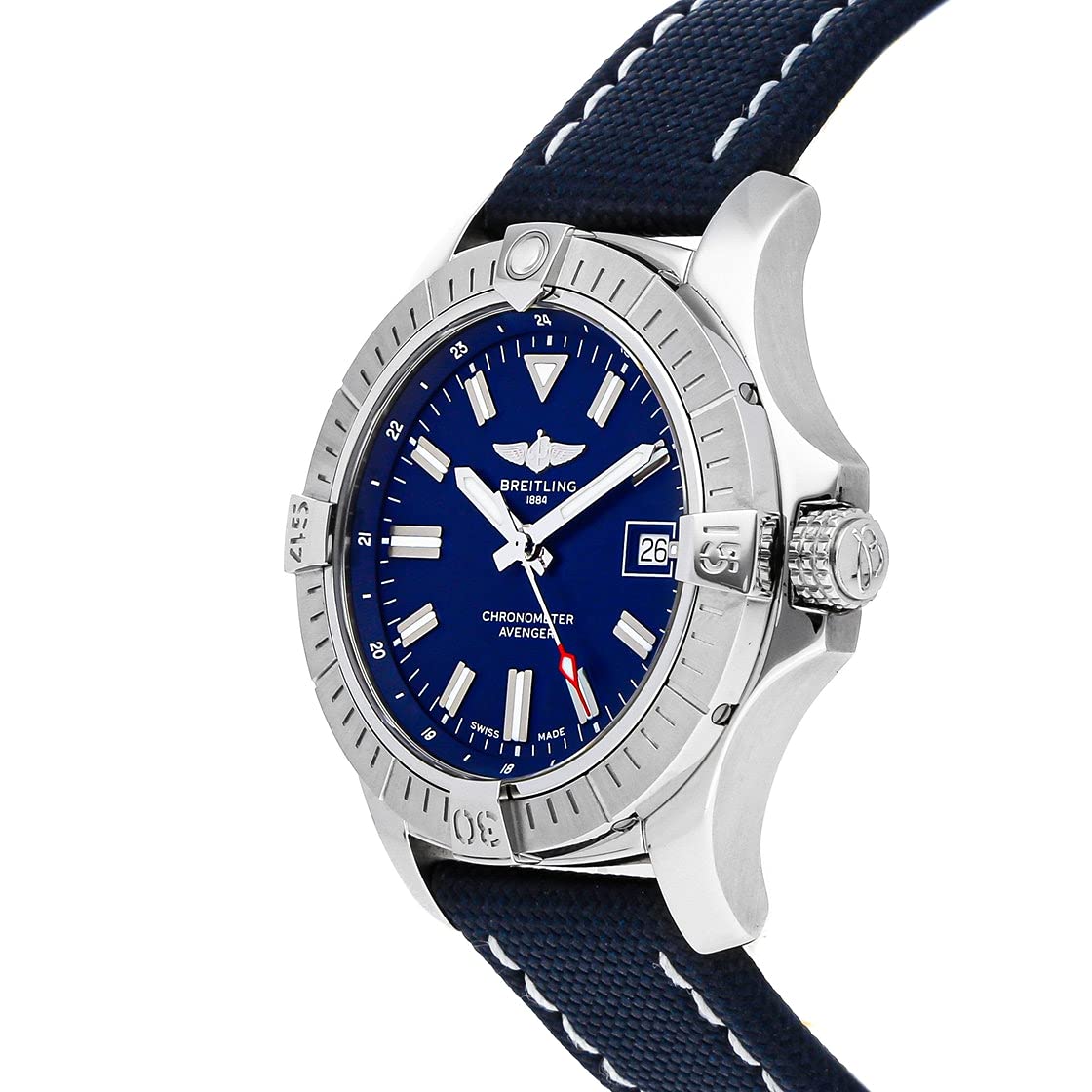 Breitling Avenger Automatic 43mm Blue Dial Blue Nylon Strap Watch for Men - A17318101C1X2