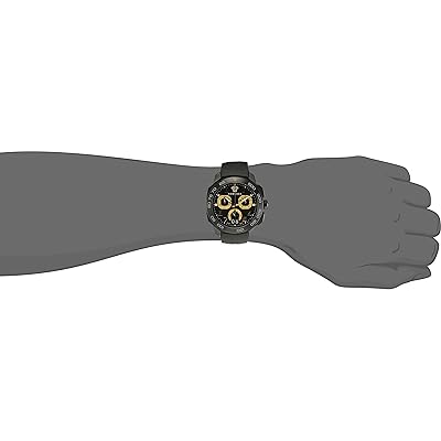 Versace Dylos Chronograph Black Dial Black Rubber Strap Watch for Men - VQC020015