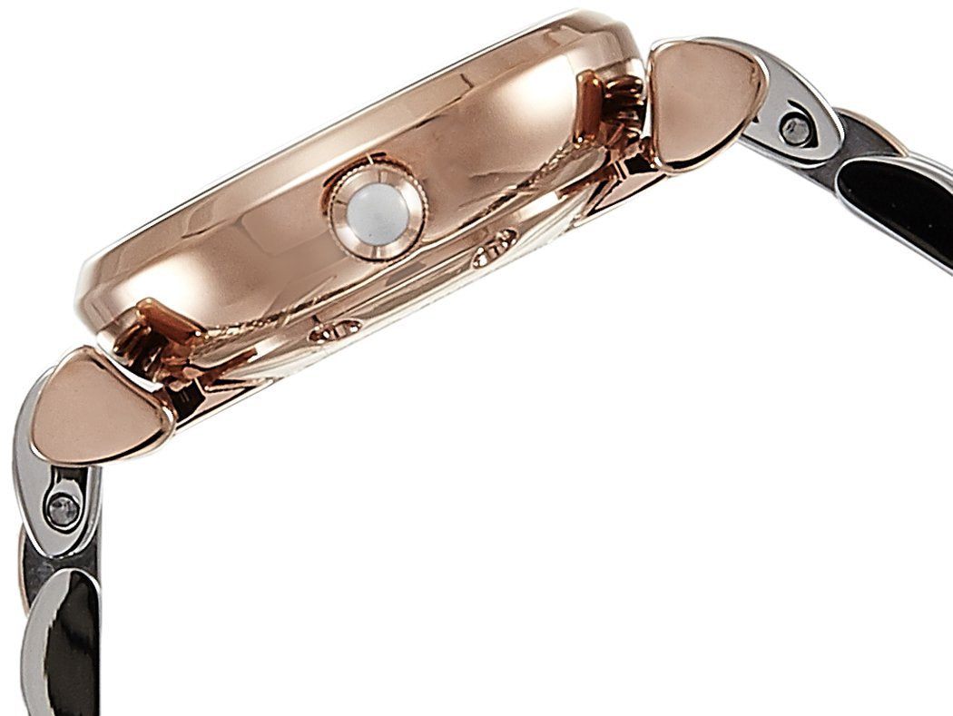 Emporio Armani Gianni T Bar Grey Dial Two Tone Steel Strap Watch For Women - AR1841
