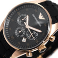 Emporio Armani Sportivo Black Dial Black Steel Strap Watch For Women - AR5906
