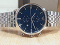 Emporio Armani Gianni Chronograph Blue Dial Silver Steel Strap Watch For Men - AR80013