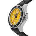 Breitling Superocean Automatic 44mm Yellow Dial Black Rubber Strap Watch for Men - A17367021I1S1