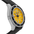 Breitling Superocean Automatic 44mm Yellow Dial Black Rubber Strap Watch for Men - A17367021I1S1