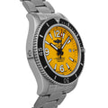 Breitling Superocean II Automatic 44mm Yellow Dial Silver Steel Strap Watch for Men - A17367021I1A1