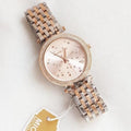 Michael Kors Darci Rose Gold Dial Two Tone Steel Strap Watch for Women - MK3726